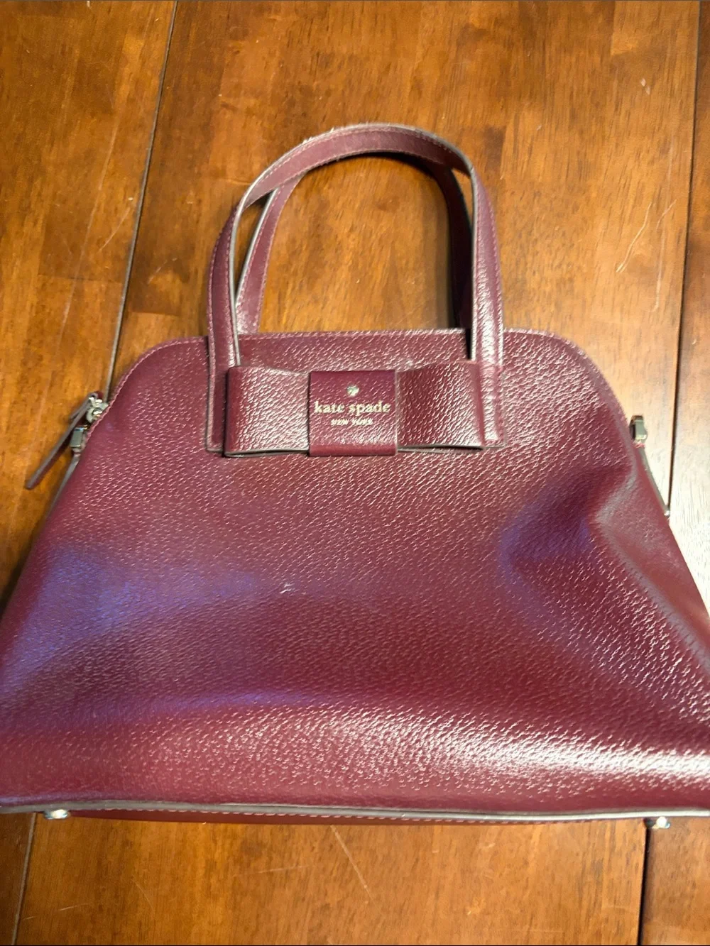 kate spade Deep Burgundy Leather Bow Satchel